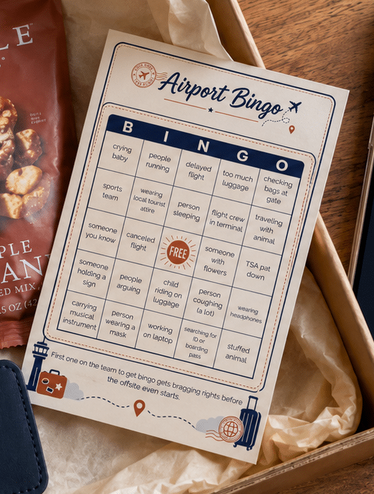 Airport Bingo in gift box